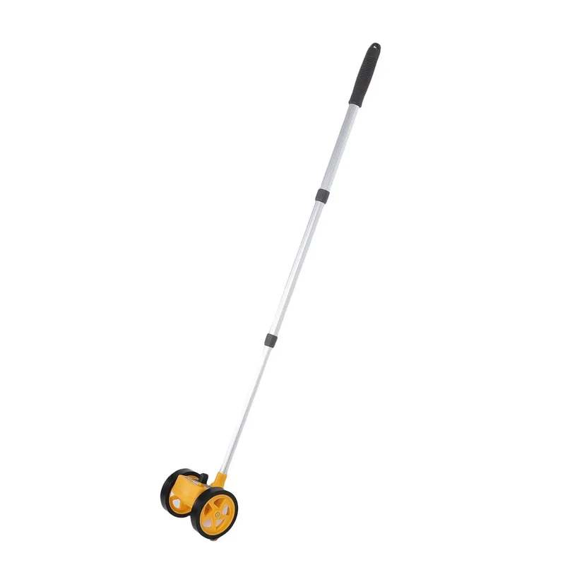 Heavy Duty Measuring Wheel With Dual Rubber Wheels Dead Nuts Accurate Distance Tracker Built Dang Tough ABS Comfortable Grip Construction And Landscaping Long Roll Counter Straight Curve Measurements Up To 9999 Meter Capacity