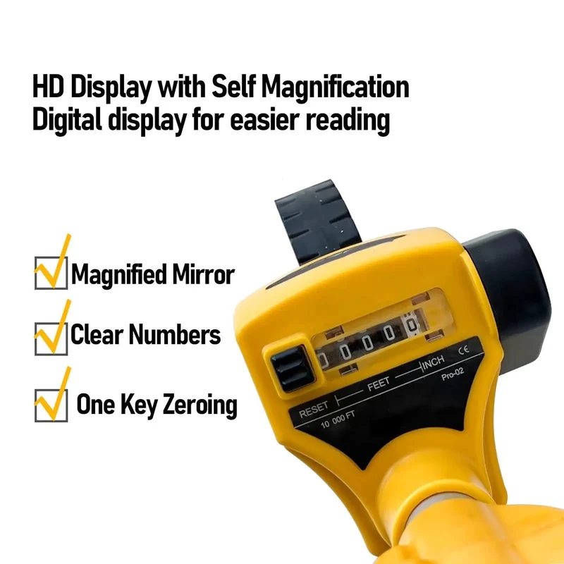 Heavy Duty Foldable Measuring Wheel With Smooth Rolling Counter Legit Distance Tracker Built Tough For Landscaping And Yard Tasks Tight Accuracy Up To 9999 Point 9 Meters No Hassle Precision