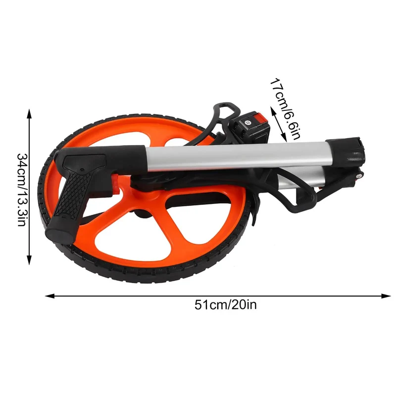 Heavy Duty Hand Measuring Wheel With Mechanical Distance Counter For Site Layout Lightweight Aluminum Frame Delivers Knockout Durability And Dead Simple One Handed Operation With Zero Battery Drama Tracking Each Yard On Your Job