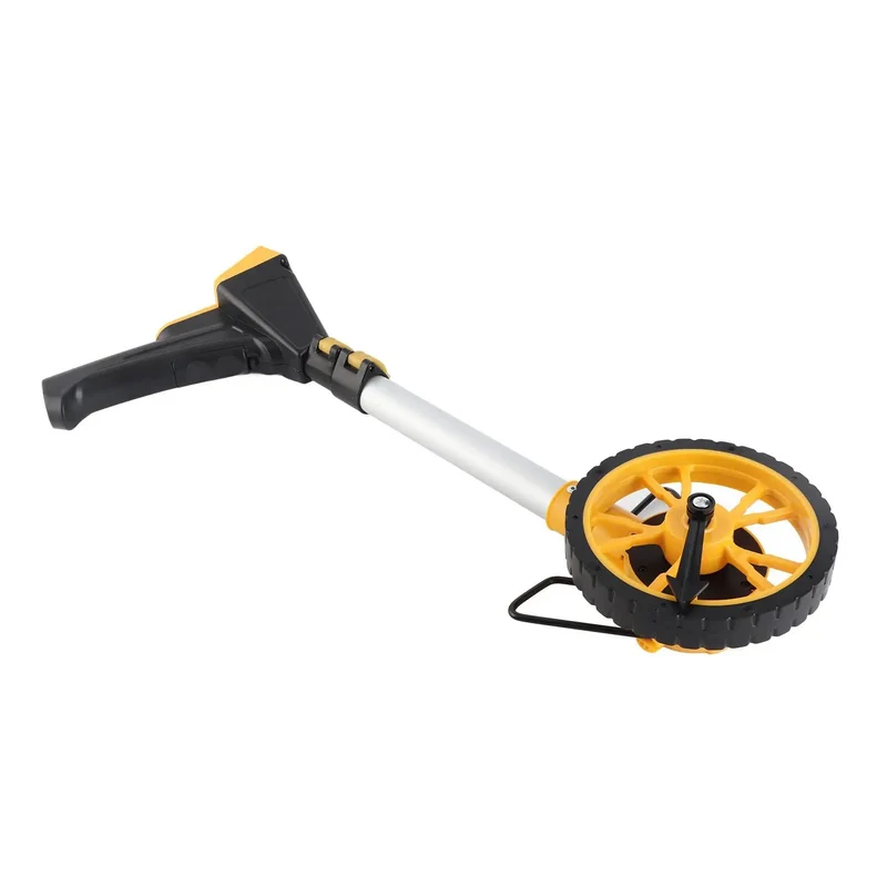 Heavy Duty Digital Distance Measuring Wheel With Foldable Handle And Extra Large Odometer Display For Quick Hassle Free Yard Surveys Or Construction Jobs Built Tough To Roll Smoothly Across Any Pavement Without Breaking A Sweat