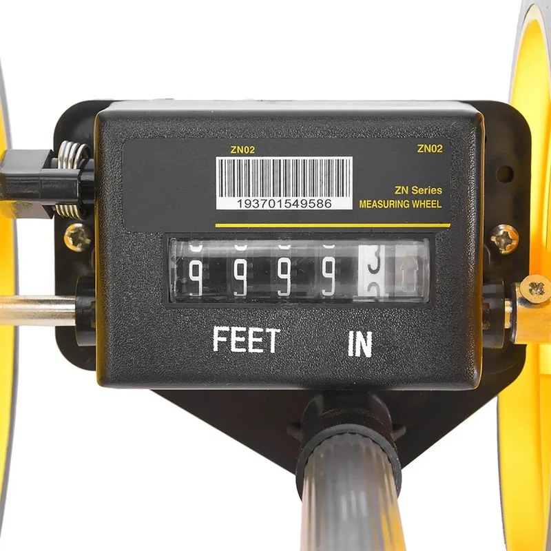 Double Wheel Measuring Tool With Ergonomic Aluminum Handle For Nailing Spot On Distances Up To 9999 Meters Smooth Rolling Action Really Beats The Tape Measure Built Tough For Site Layouts And Outdoor Surveys