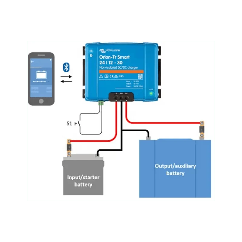 VICTRON Orion-Tr Smart 12/12-30A – Chargeur Booster DC/DC 12V avec Bluetooth