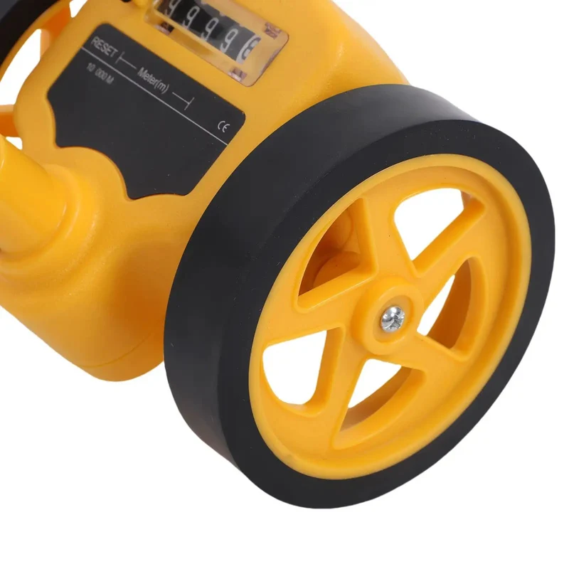 No Fuss Rolling Measuring Wheel With Four Inch Steel Wheel And Telescopic Handle For Quick Distance Checks And Lay Of The Land On Outdoor Construction And Landscape Jobs