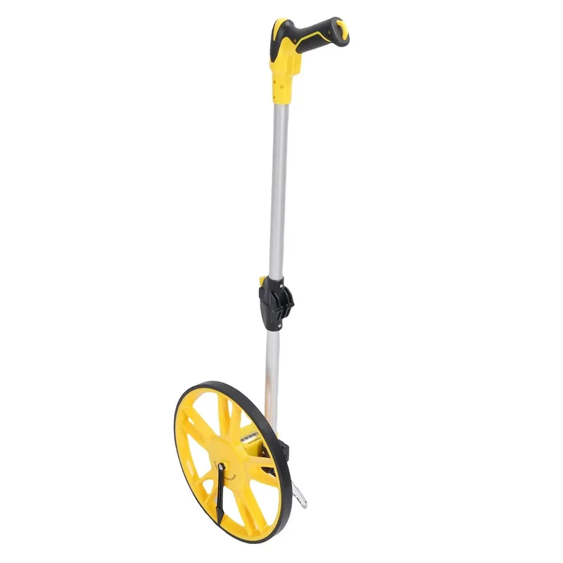Dead On Precision Folding Mechanical Measuring Wheel For Stress Free Metric Distance Tracking Up To 9999.9 Meters With Heavy Duty Dial Counter For Contractors And Handyman Pros