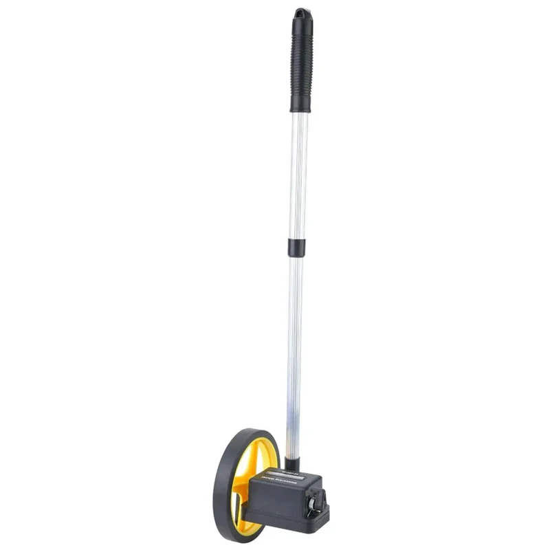 Beast Mode Telescopic Distance Measuring Wheel With Smooth Roll Thick Heavy Grip TPR Tire And Crisp Mechanical Dial Built Tough For Site Surveys Construction Projects And Ranch Work Quick Fold Portable