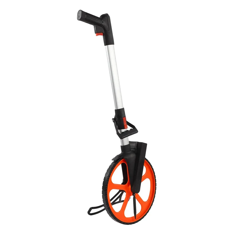 Heavy Duty Hand Measuring Wheel For Hit Spot On Distance Measurements And Yard Layouts With Rugged Aluminum Drum And Effortless Rolling Action For Daily Job Site Grind