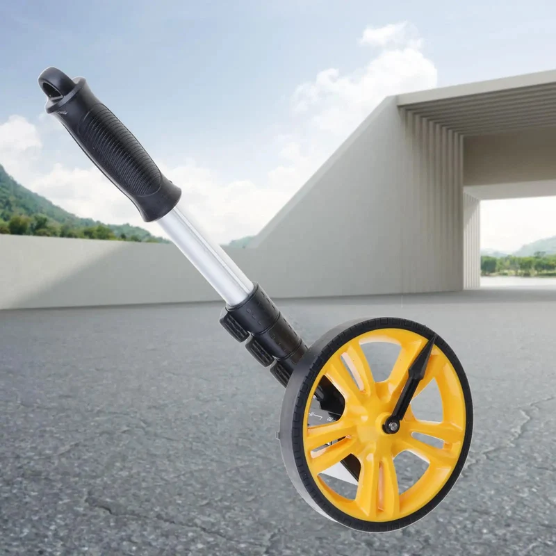 Portable Heavy Duty Digital Measuring Wheel With Bright Numeric Panel Rock Solid Build For Site Crews And Surveyors Slick Rolling Drum Tracks Yardage Fast With Zero Stress On Gravel Or Dirt Trails