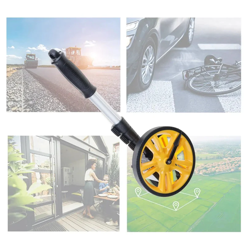 Portable Heavy Duty Digital Measuring Wheel With Bright Numeric Panel Rock Solid Build For Site Crews And Surveyors Slick Rolling Drum Tracks Yardage Fast With Zero Stress On Gravel Or Dirt Trails