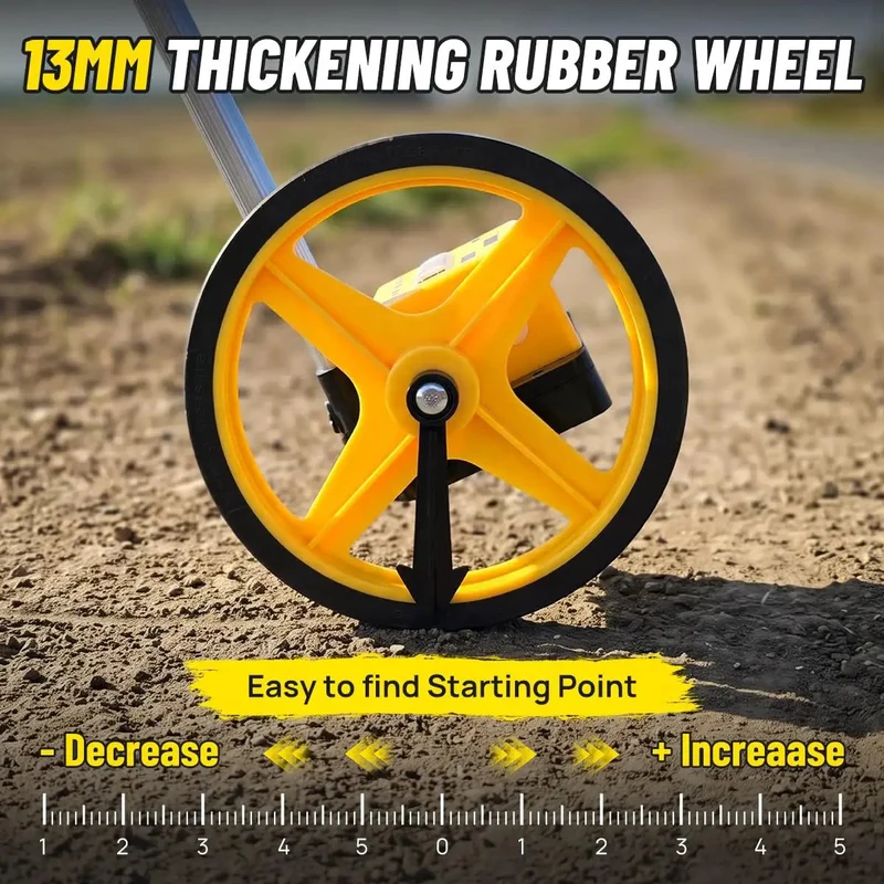 Heavy Duty 6 Inch Measuring Wheel With Extended Telescopic Handle For Construction And Yard Layouts Delivers Straight Up Accurate Readings In Feet And Inches With No Sweat Required