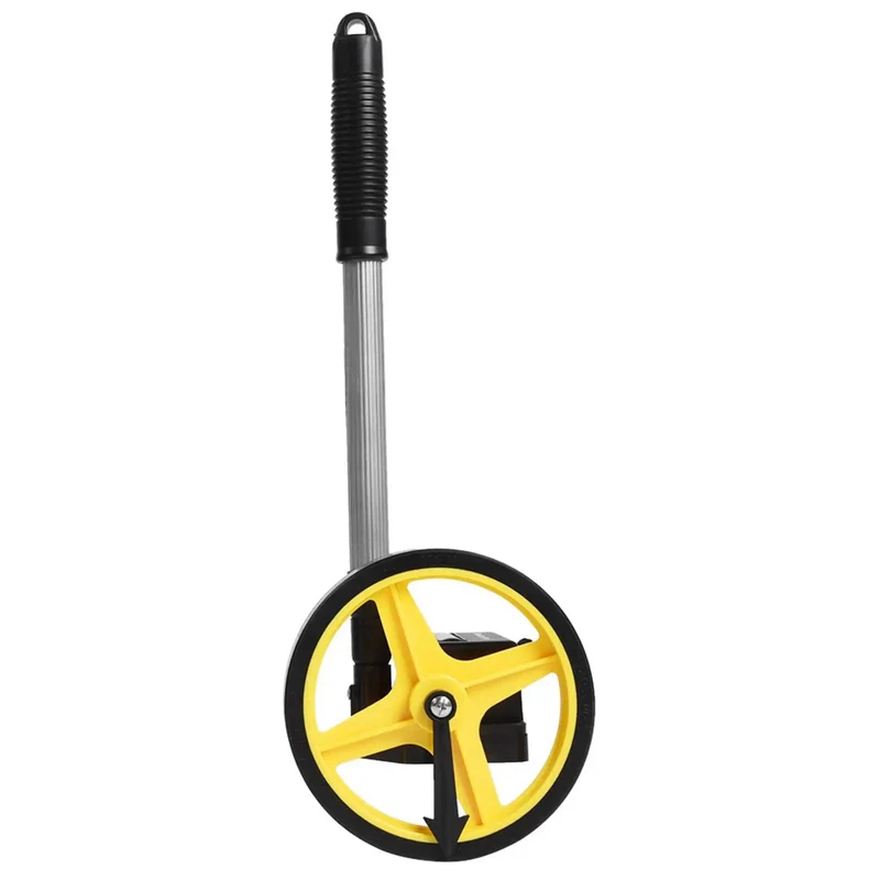 Solid Build Measuring Wheel With Tpr Traction Tire And Fold Away Handle For Dead Accurate Distance Tracking Smooth Rolling Vibes That Makes Hard Work Feel Easy For Backyard Projects Or Pro Construction Sites