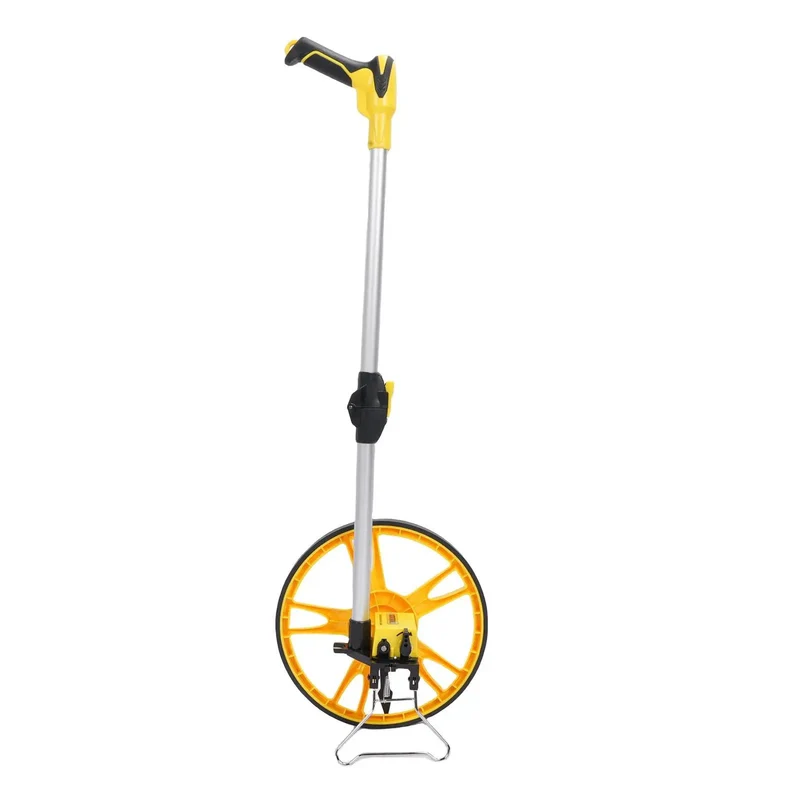 Heavy Duty Mechanical Measuring Wheel Featuring Dead On Accuracy And No Fuss Roll Design With Big Counter Dial For Rough Terrain And Backyard To Job Site Hauls