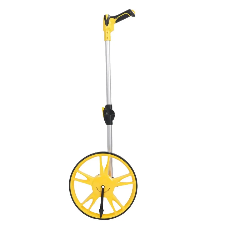 Folding Mechanical Measuring Wheel For Construction And Landscaping Straight Up Rock Solid Distance Tracker With Heavy Duty Rolling Base For Any Terrain And Diy Tasks