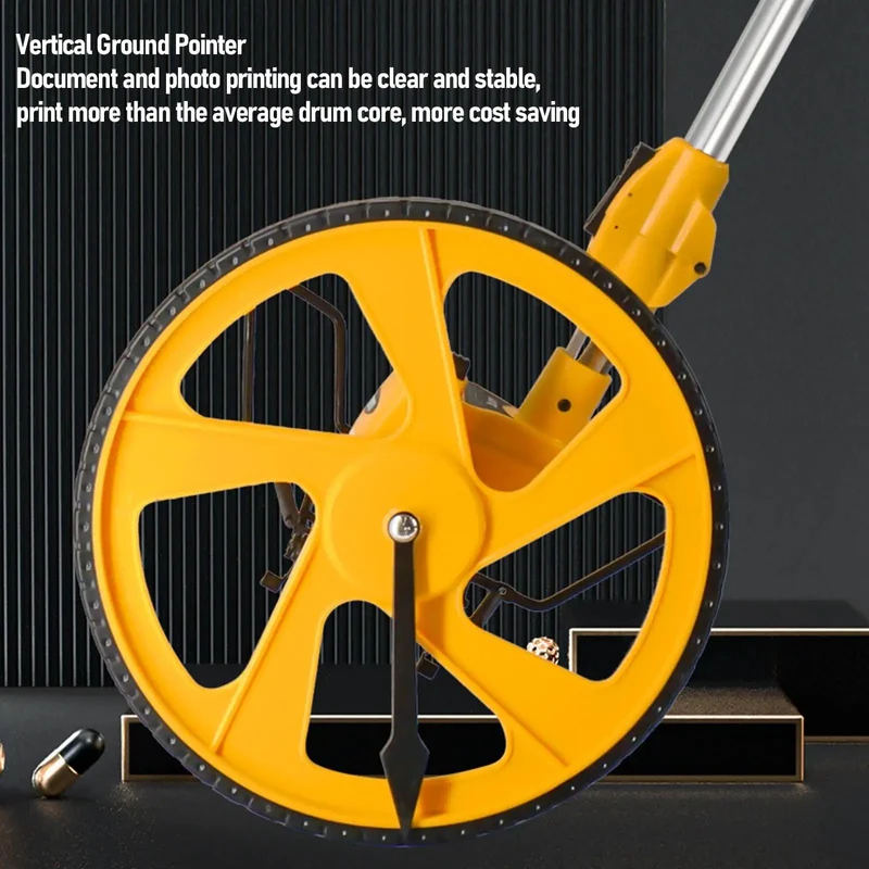 Kickass Heavy Duty Double Folding Distance Measuring Wheel Portable Layout Tool For Contractors And Diy Crews Nail Ground Coverage Readings Up To 9999 Meters With Absolute Ease