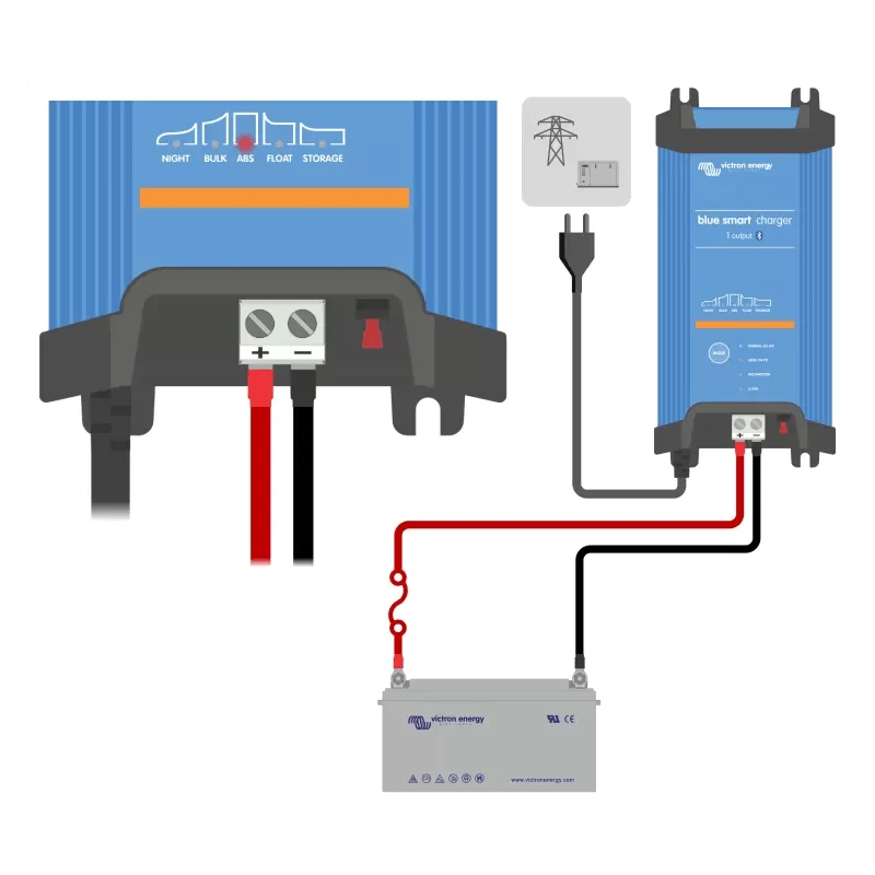 VICTRON Blue Smart IP22 12/15 – Chargeur de Batterie 12V 15A avec Bluetooth Intégré - 3 sorties