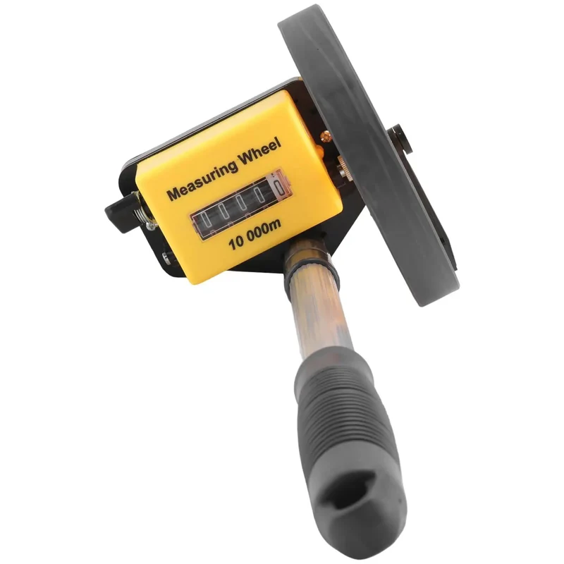 Heavy Duty Measuring Wheel With Foldable Telescopic Handle And Knobby Antiskid Roller For Snag Free Yardage Tracking On Asphalt Or Grass For Real Deal Fieldwork