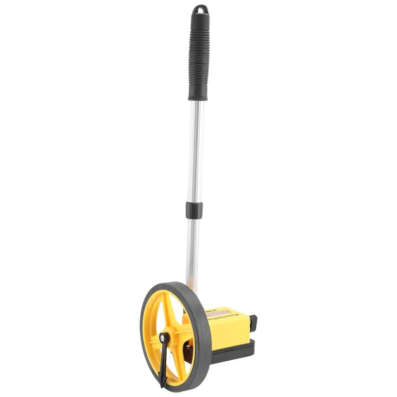 Heavy Duty Measuring Wheel With Foldable Telescopic Handle And Knobby Antiskid Roller For Snag Free Yardage Tracking On Asphalt Or Grass For Real Deal Fieldwork