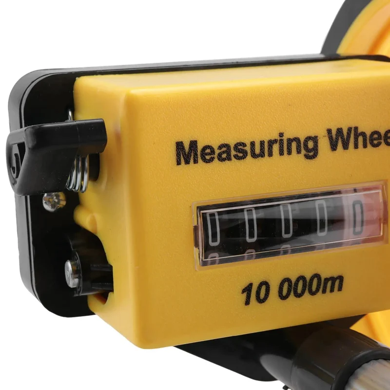 Heavy Duty Measuring Wheel With Foldable Telescopic Handle And Knobby Antiskid Roller For Snag Free Yardage Tracking On Asphalt Or Grass For Real Deal Fieldwork