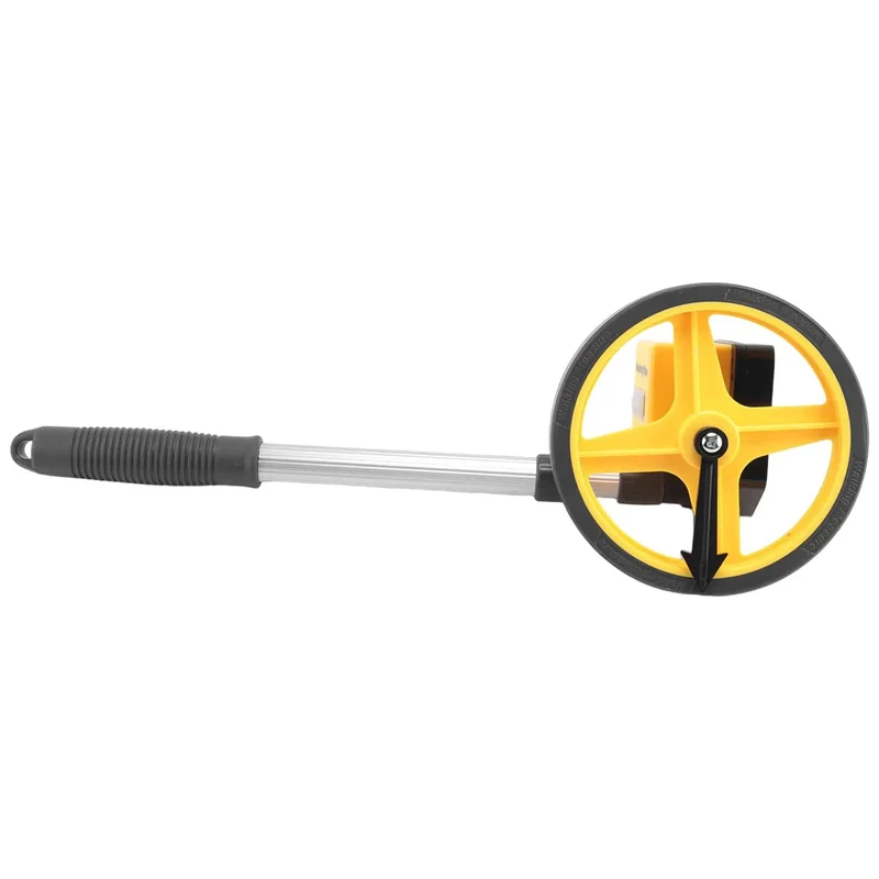 Heavy Duty Measuring Wheel With Foldable Telescopic Handle And Knobby Antiskid Roller For Snag Free Yardage Tracking On Asphalt Or Grass For Real Deal Fieldwork