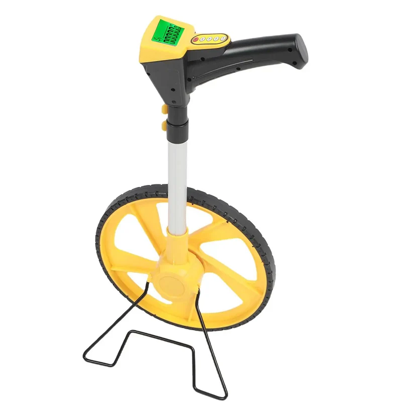 Kickass Rolling Measuring Wheel With Slick Telescopic Shaft And Rapid Foot To Meter Toggle For Landscape Pros Who Crave Dead Nuts Reliable Yard Coverage