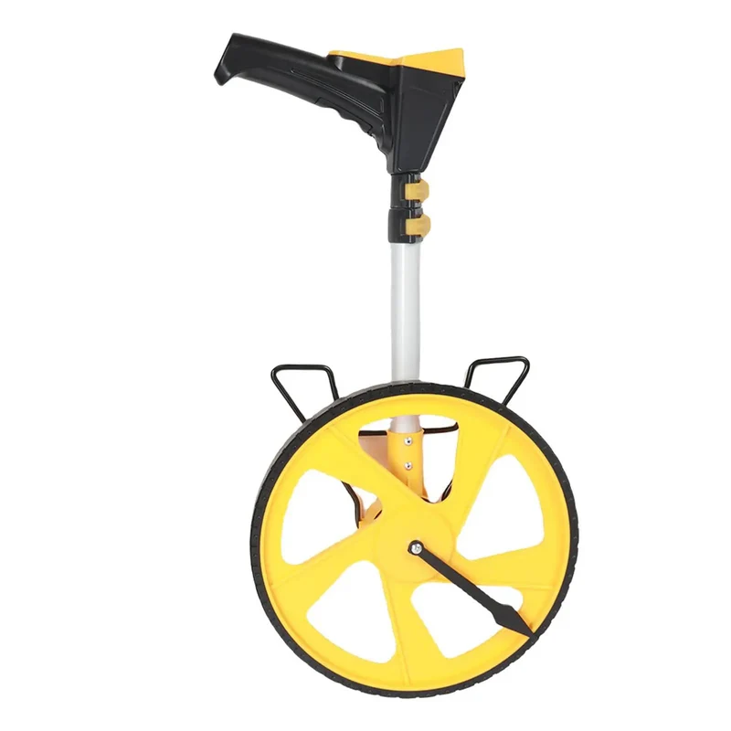 Kickass Rolling Measuring Wheel With Slick Telescopic Shaft And Rapid Foot To Meter Toggle For Landscape Pros Who Crave Dead Nuts Reliable Yard Coverage