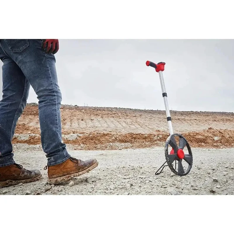 Sweet 12 Inch Digital Measuring Wheel With Memory Bank And One Handled Grip Controls For Quick Outdoor Staking And Boundary Layouts A Dang Tight Electronic Distance Roller For Any Job Site
