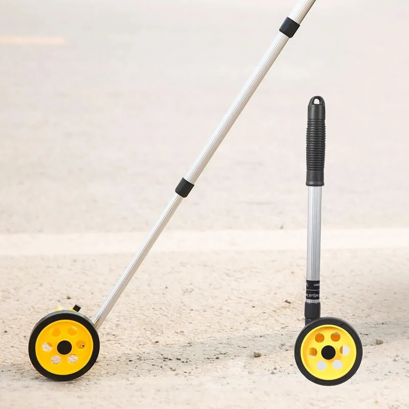 Lightweight Extendable Measuring Wheel For Construction And Site Work Smooth Roll Tracking Measures Straight Or Curved Routes Up To Ten Thousand Meters With Zero Hassle Accuracy For Any Crew Chief