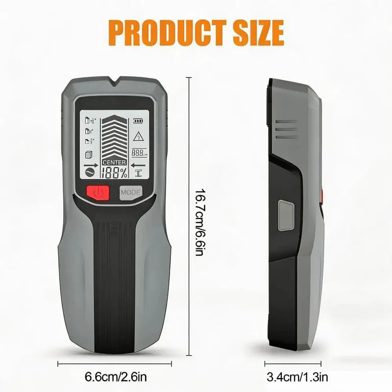Super Slick Electronic Stud Finder Wall Scanner 5 In 1 Model With Clear Lcd Display Center And Edge Detection Locates Wood Metal Ac Cables And Pipes Fast No Sweat Home Upgrade Sweet Tool