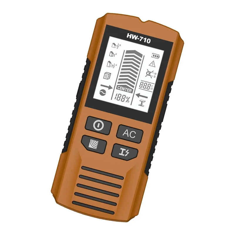 Yellow Heavy Duty Multifunction Wall Scanner And Stud Finder With Live Wire Alert For Home Repairs, Precisely Pinpoint Wood And Metal Studs Without The Hassle Easy To Use Tool That Gets Job Done Right.