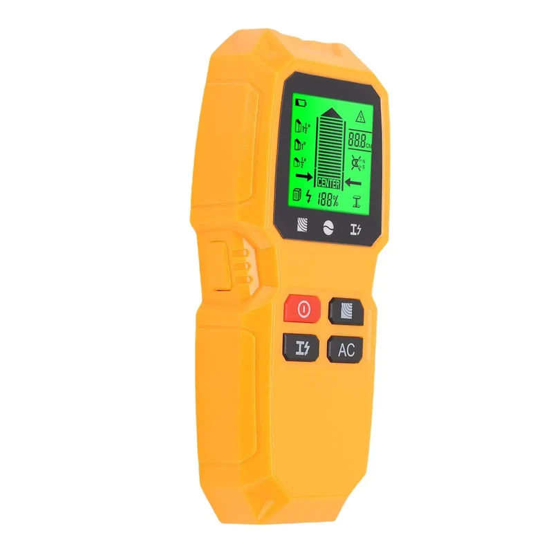 5 In 1 Stud Finder Wall Scanner Nail On Accuracy Professional Grade Easy Grip Design Wood And Metal Beam Detector Live Ac Wire Locator Drywall Scanning Tool No Sweat Tv Setup Companion