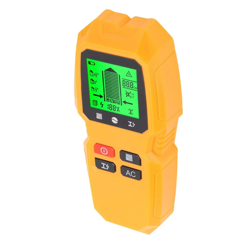 5 In 1 Stud Finder Wall Scanner Nail On Accuracy Professional Grade Easy Grip Design Wood And Metal Beam Detector Live Ac Wire Locator Drywall Scanning Tool No Sweat Tv Setup Companion