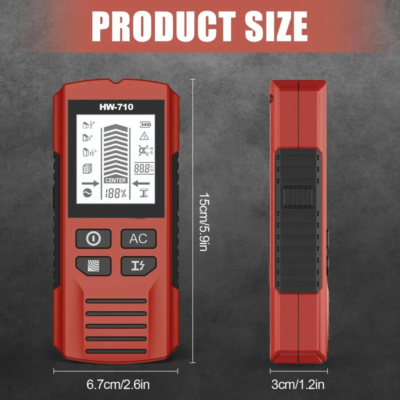 Pro Grade Wall Scanner With Live Voltage Beep And Multi Step Depth Scan For Tracking Down Floor Joists Hidden Pipes And Hot Wires Behind Drywall To Nail The Perfect Drill Spot