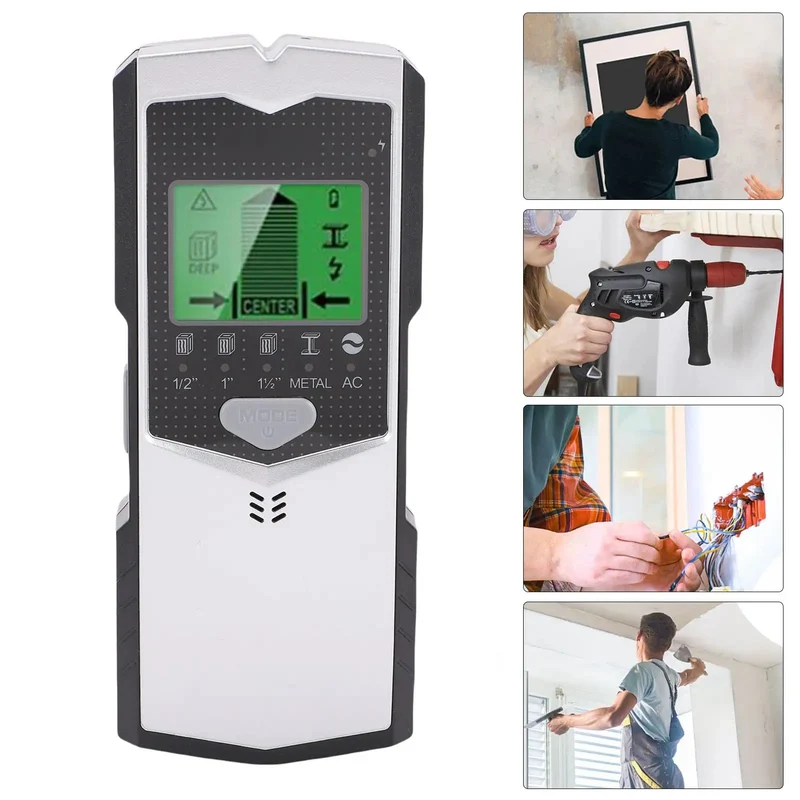 Premium Badass 5 In 1 Wall Scanner Detector And Slammin Accuracy Stud Locator For Pinpointing Wood Metal Studs Electrical Cables Joists And Beams During Any Home Reno Job