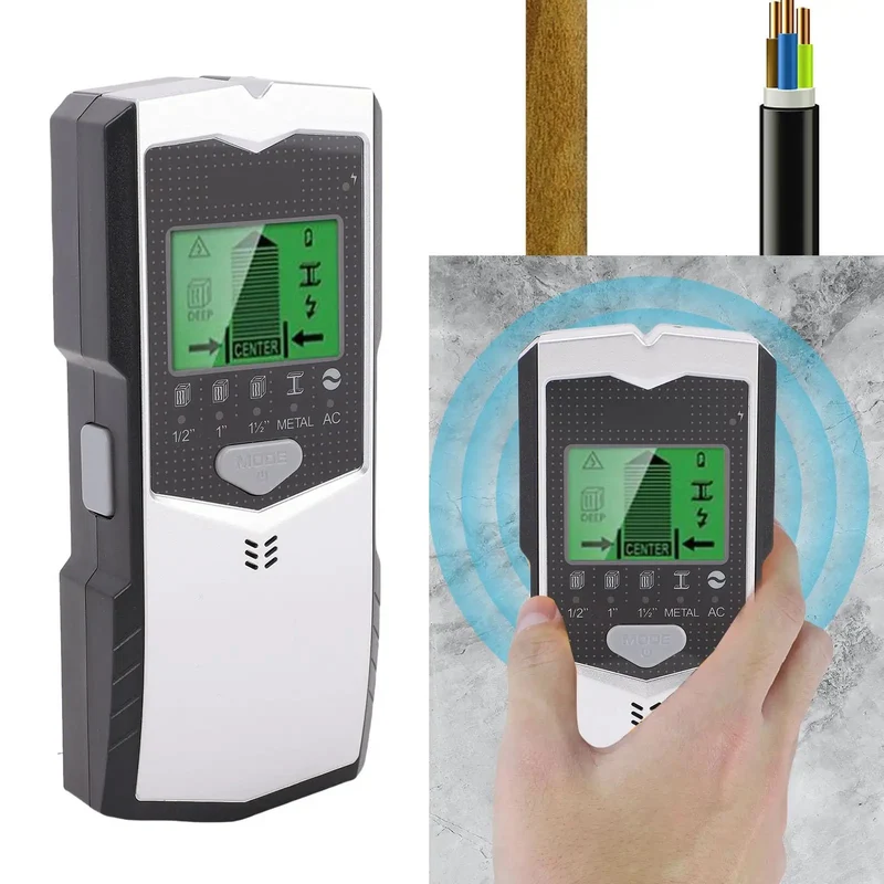 Premium Badass 5 In 1 Wall Scanner Detector And Slammin Accuracy Stud Locator For Pinpointing Wood Metal Studs Electrical Cables Joists And Beams During Any Home Reno Job