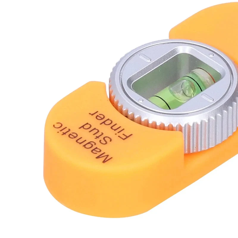 Sharp And Slick Magnetic Stud Finder With Reliable Bubble Level And Compact Profile For Fast Wall Detection And Go To Job Site Hustle Gear Bright Orange