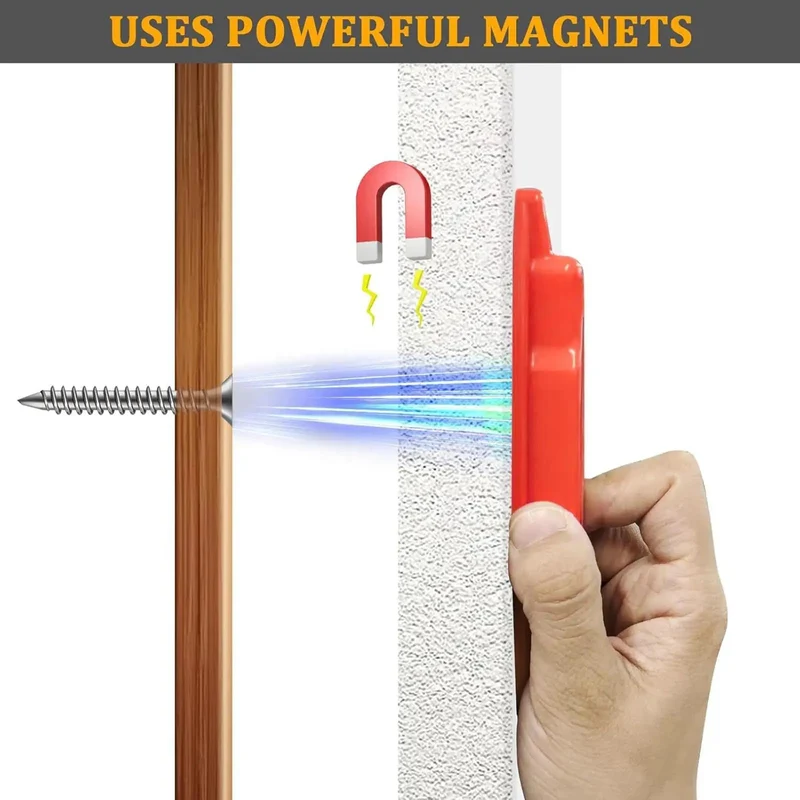 Badass Handheld Stud Finder And Wall Scanner For Metal In Wood And Drywall, Compact Portable Rebar Locator, Precision Diy Tool, Wear Resistant Pp Construction, Super Lightweight Red Version You Will Adore
