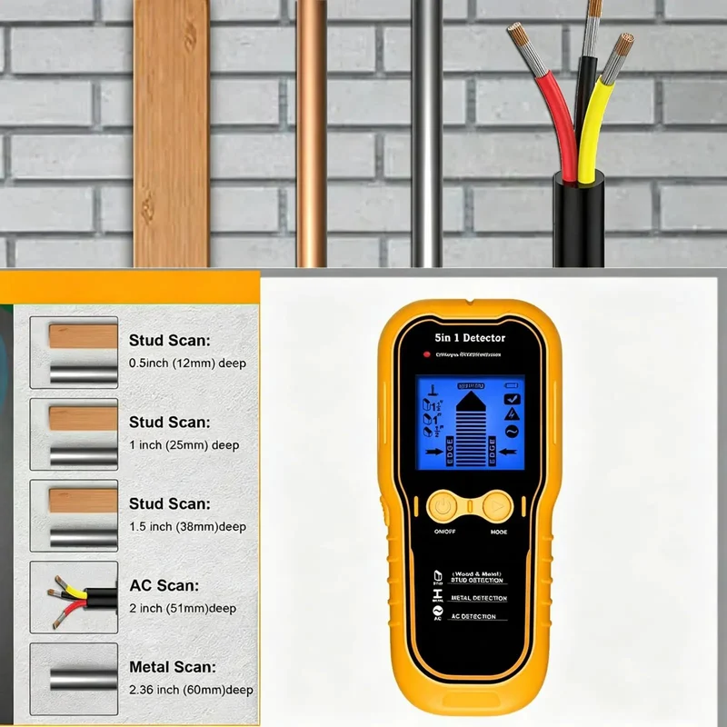 Heavy Duty Stud Finder Scanner Tracking Wooden Framing Nail Clusters Hidden Live Wires Plus Advanced Sensors For Slick Home Fixes And Pros Who Want Dead On Results With Zero Sweat Every Time