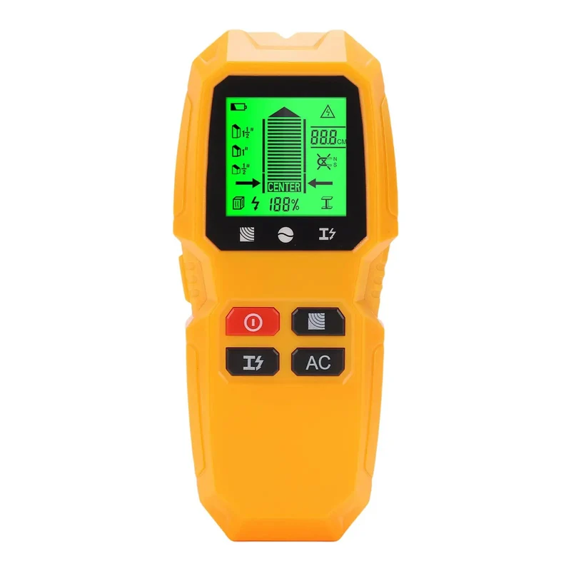 LCD Display Stud Finder And Live Wire Scanner For Drywall Navigation No Sweat One Hand Detection For Shelves Or Television Brackets Rock Solid Diy Instrument For Home Refresh And Pro Projects