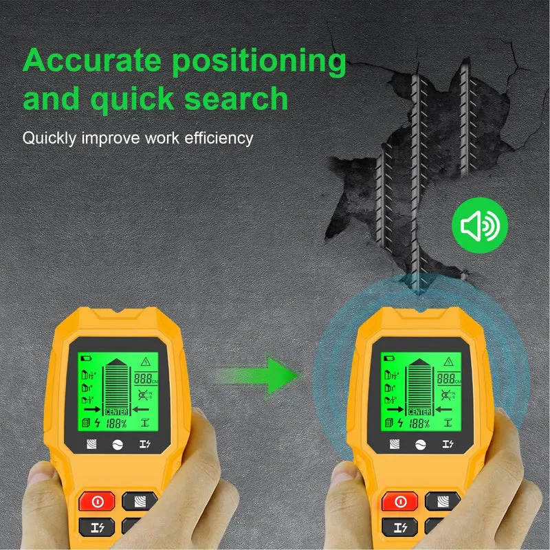 LCD Display Stud Finder And Live Wire Scanner For Drywall Navigation No Sweat One Hand Detection For Shelves Or Television Brackets Rock Solid Diy Instrument For Home Refresh And Pro Projects