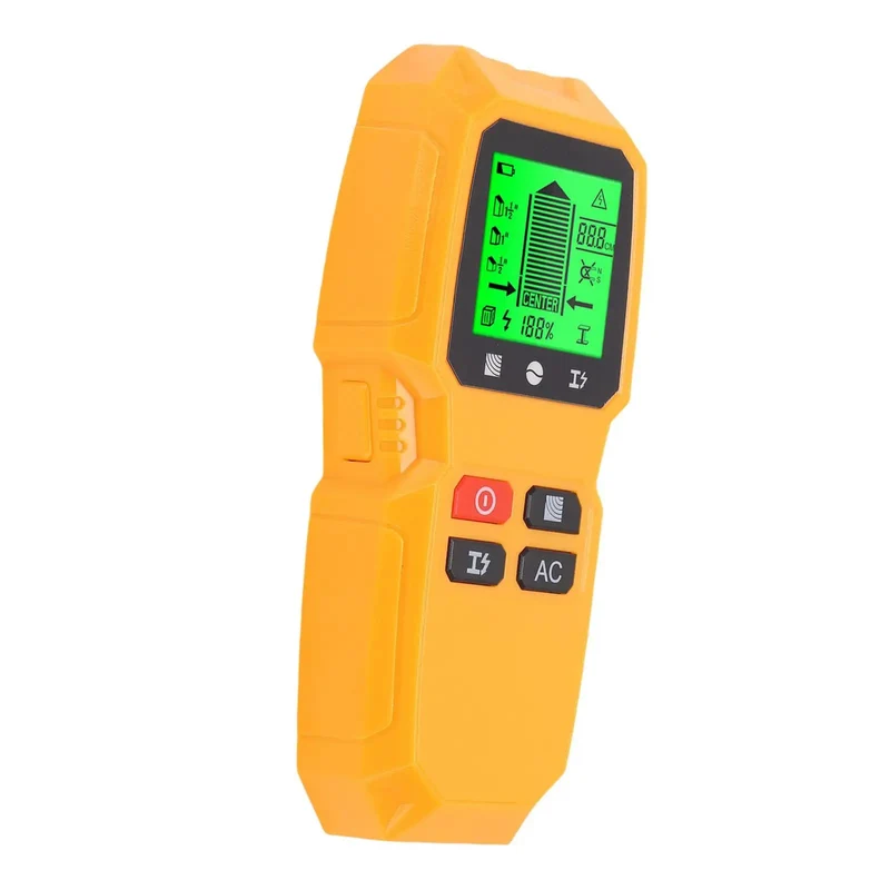 LCD Display Stud Finder And Live Wire Scanner For Drywall Navigation No Sweat One Hand Detection For Shelves Or Television Brackets Rock Solid Diy Instrument For Home Refresh And Pro Projects