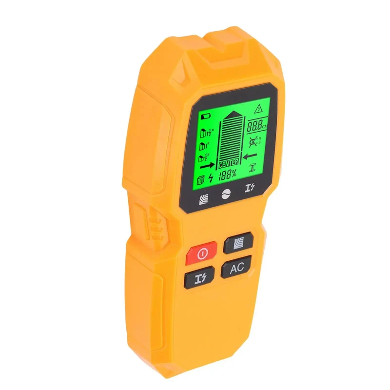 LCD Display Stud Finder And Live Wire Scanner For Drywall Navigation No Sweat One Hand Detection For Shelves Or Television Brackets Rock Solid Diy Instrument For Home Refresh And Pro Projects