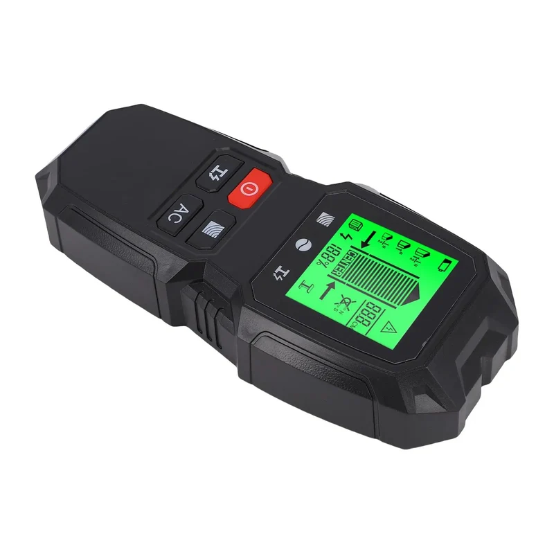 5 In 1 Wall Scanner And Multi Functional Stud Finder With Bright Lcd Readout For Smoothly Catching Wood Ac Wiring Metal Cables Joists Inside Drywall Delivers Hassle Free Depth Mapping And Zero Guesswork Drilling Accuracy For Quick Installations