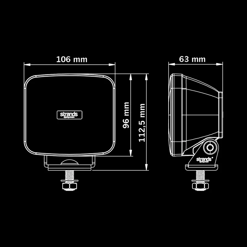 Lampe de travail carrée Strands IZE OG / 42 W