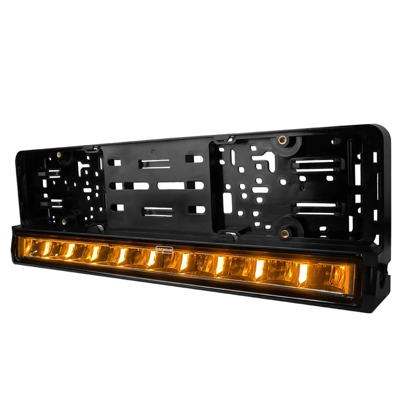 Barre lumineuse pour plaque d'immatriculation avec double feu de position