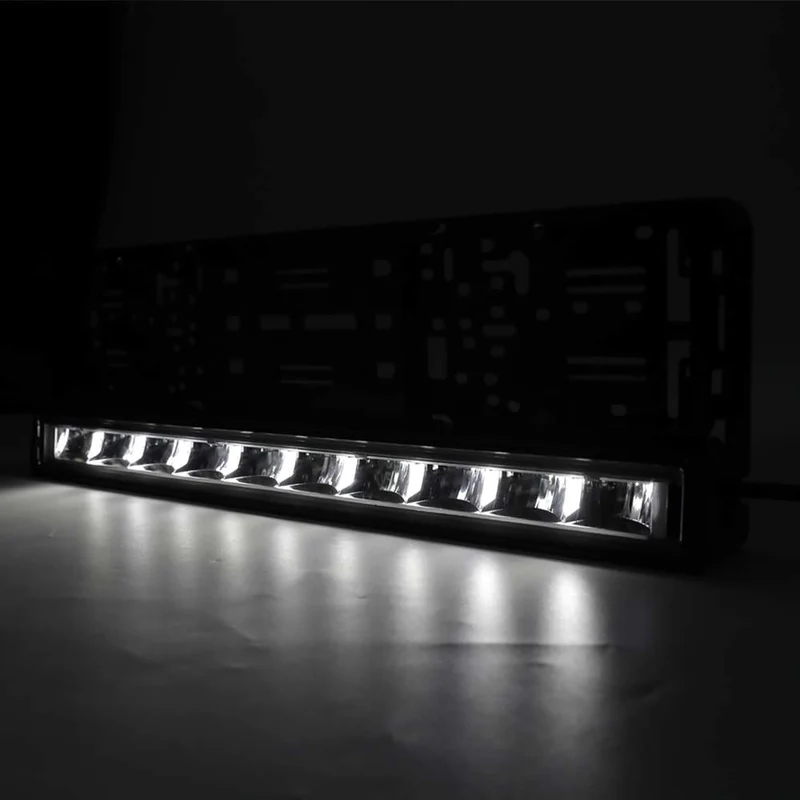 Barre lumineuse pour plaque d'immatriculation avec double feu de position
