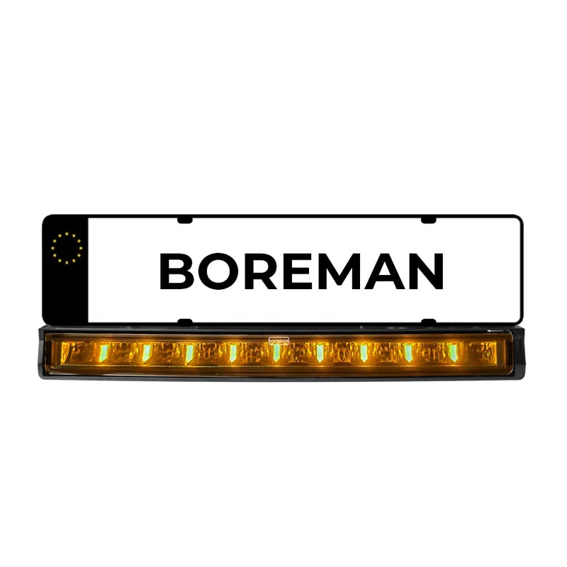 Barre lumineuse pour plaque d'immatriculation avec double feu de position