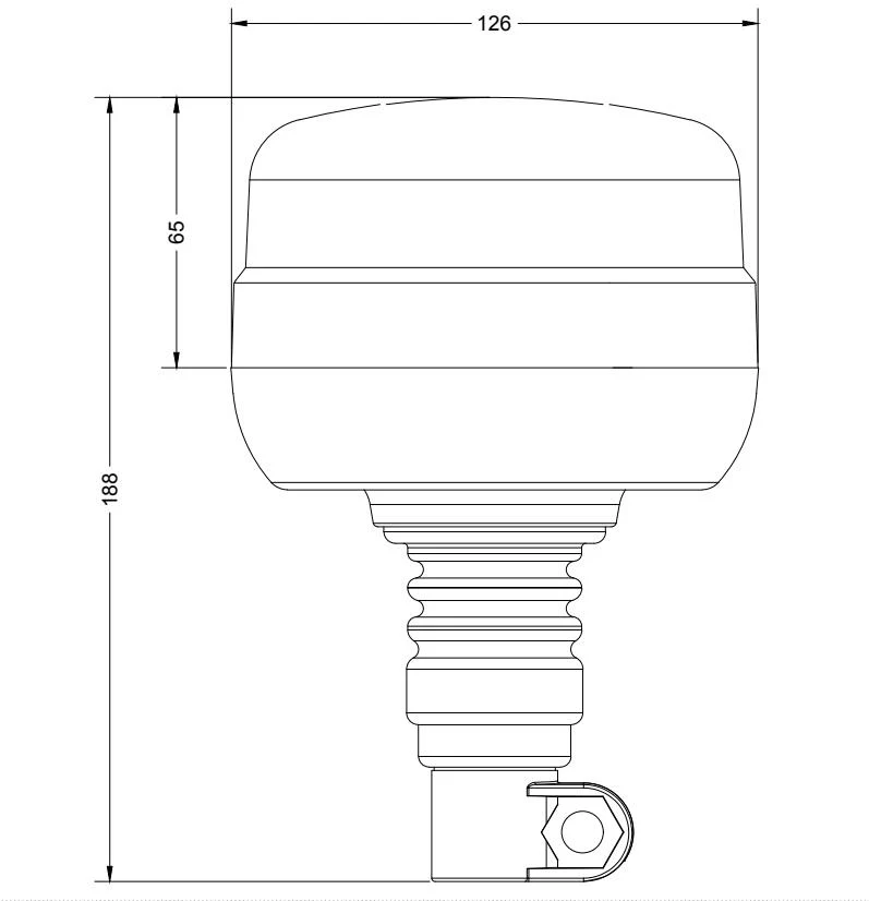 Balise LED compacte Torlok avec 3 modes de clignotement / Flexi Fix