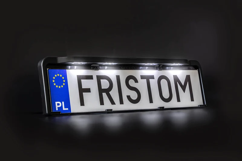 Support de plaque d'immatriculation avec lumières LED