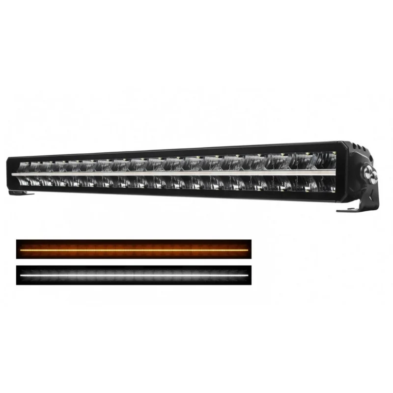 Barre lumineuse à DEL de 32 pouces avec double bande DRL ambre et blanche