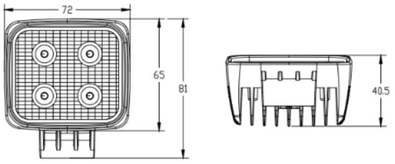Mini lampe de travail Strands 10W / 3"