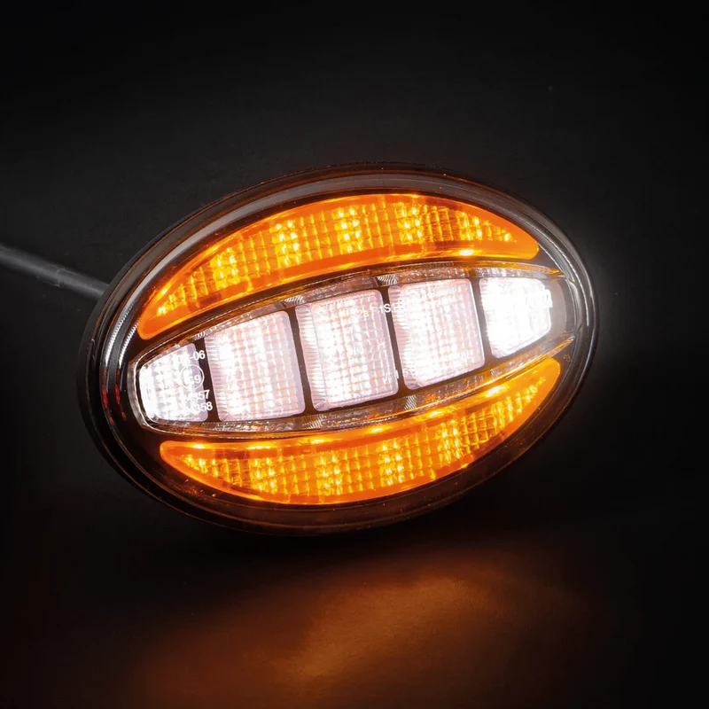 Clignotant avant et feu de position ovale à LED / Fristom FT-356